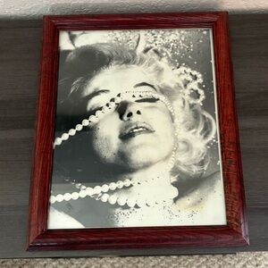 Vintage Maryln Monroe Framed Pearls Picture